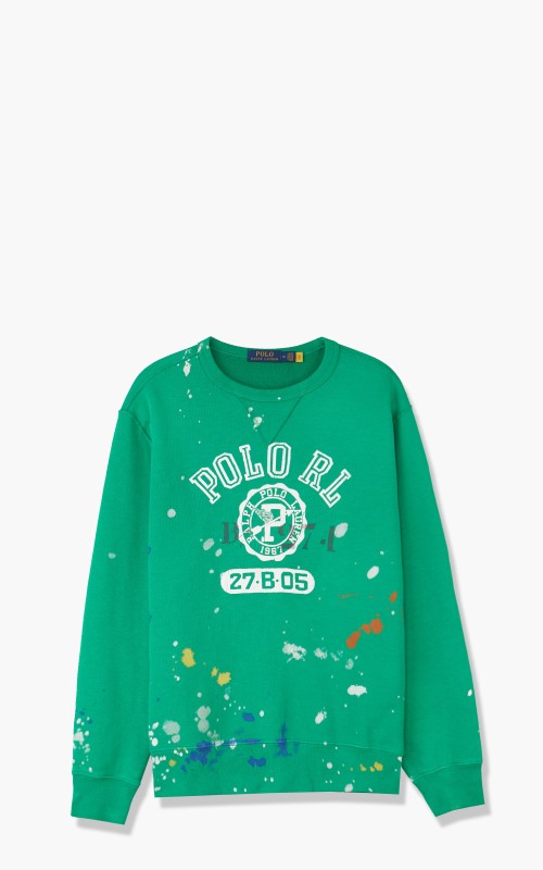 Polo Ralph Lauren Logo Fleece Crewneck Sweatshirt Cruise Green 710865024001