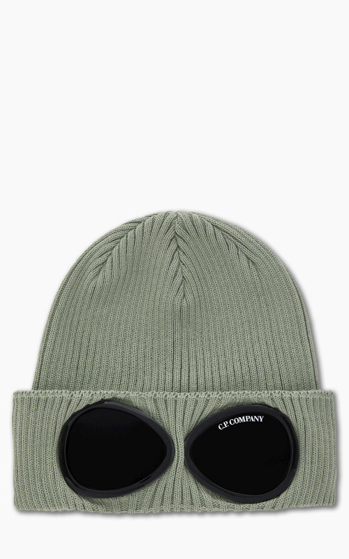 C.P. Company Cotton Goggle Beanie Bronze Green