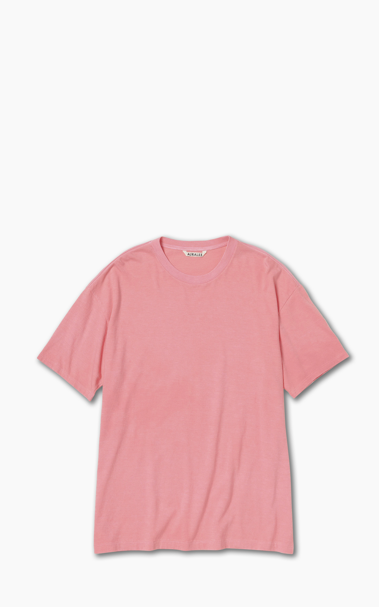 Auralee Seamless Crew Neck Tee Pink