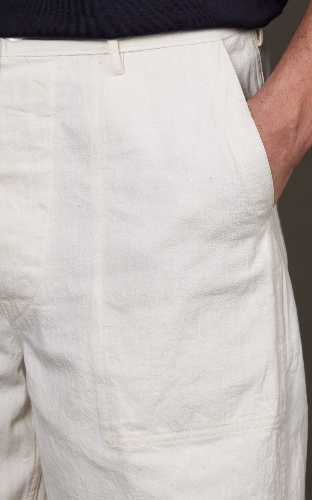 Kaptain Sunshine Baker Denim Pants White | Cultizm