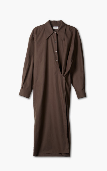 Lemaire Twisted Dress Dry Silk Cacao