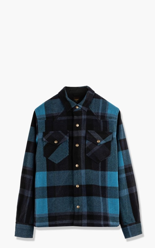 Lee 101 Wool Overshirt Sky Captain L97CVOHY