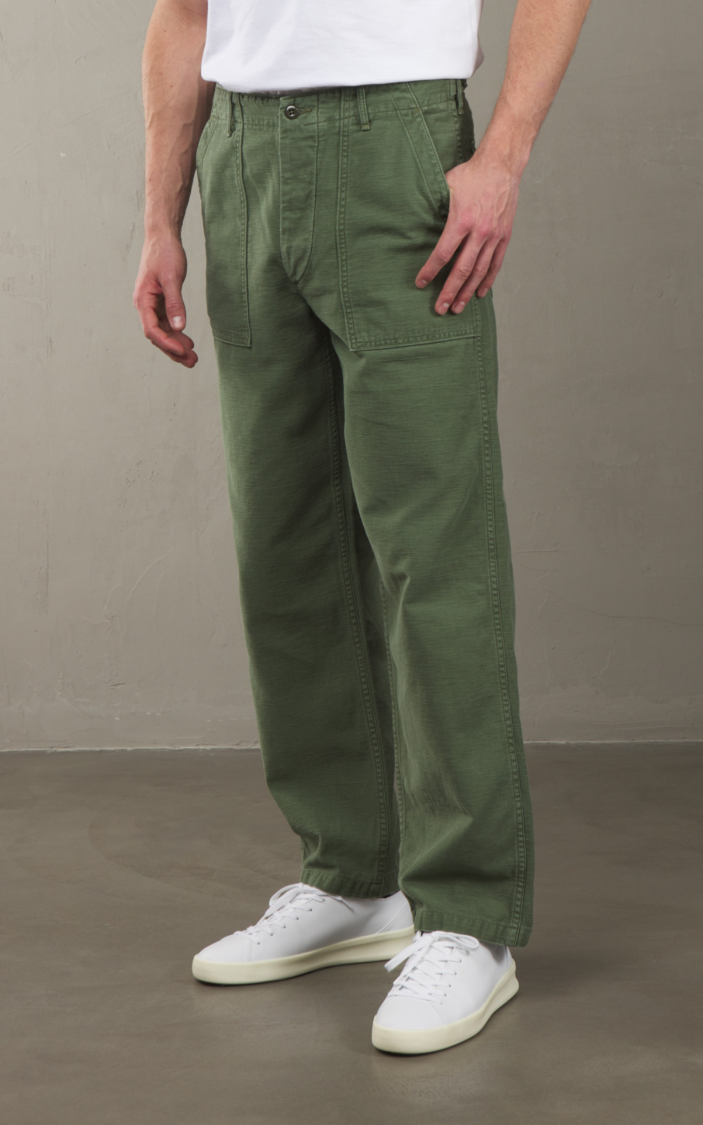 OrSlow US Army Fatigue Pants Regular Used Wash Green | Cultizm