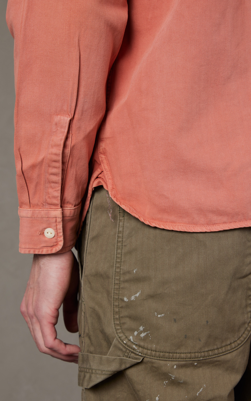 RRL Trail Herringbone Twill Workshirt Blue Gray – Frans