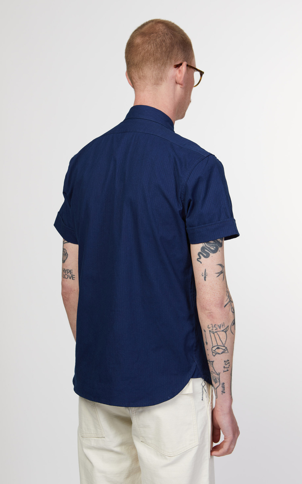 3sixteen Short Sleeve Button Down Shirt Sashiko Indigo | Cultizm
