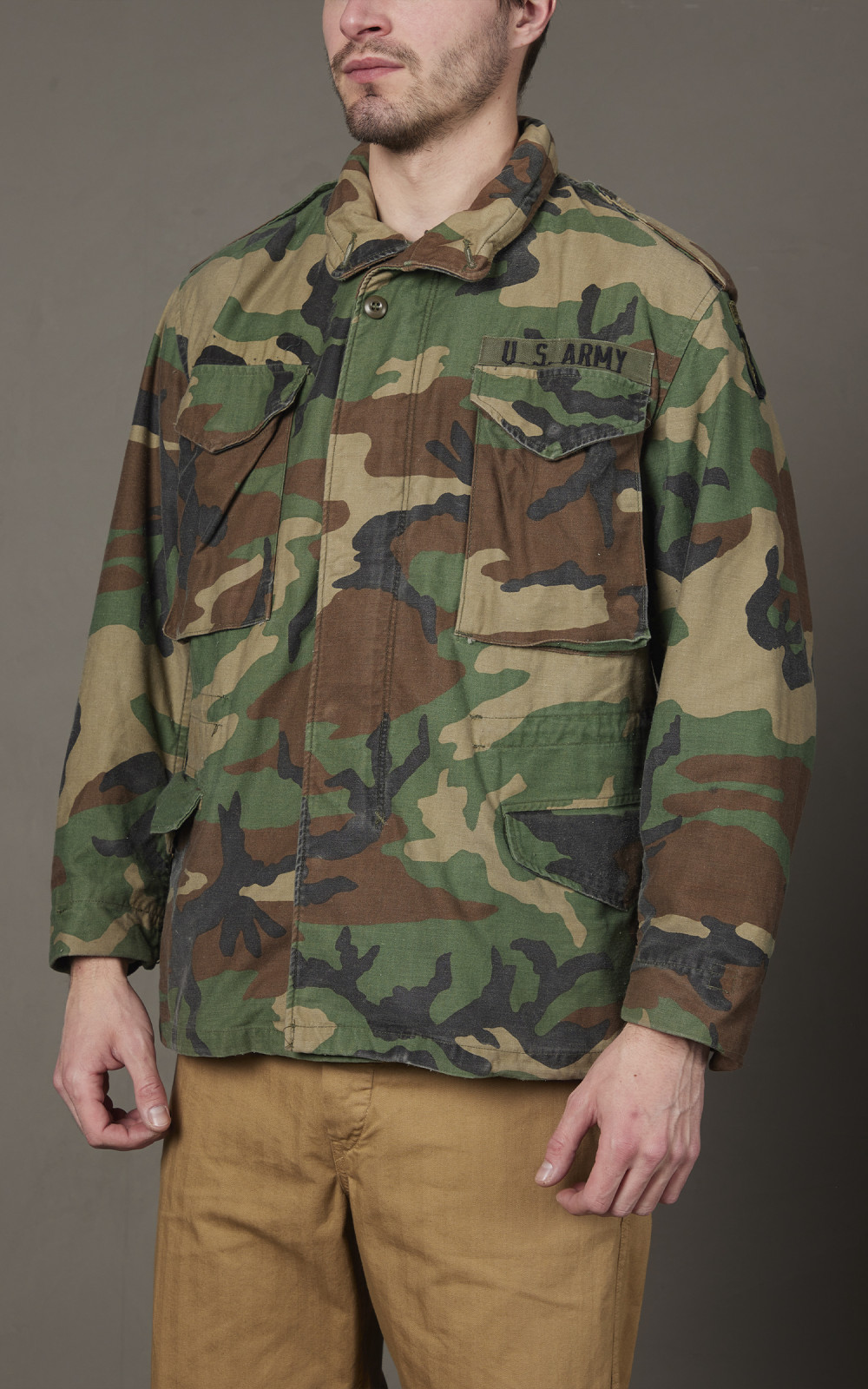 Military Surplus Vintage M-65 US Field Jacket Woodland | Cultizm