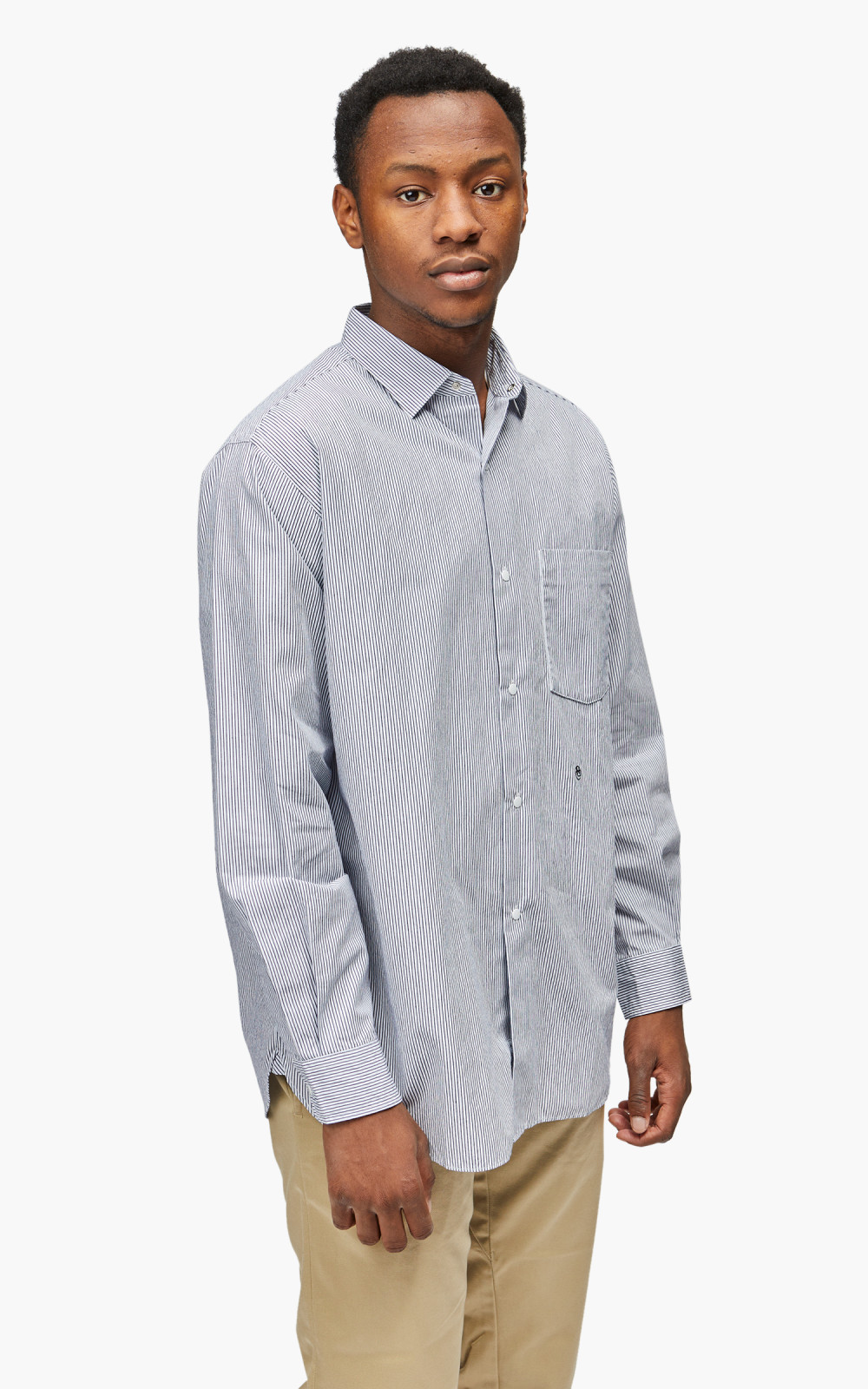 nanamica Big Button Down Stripe Shirt トップス
