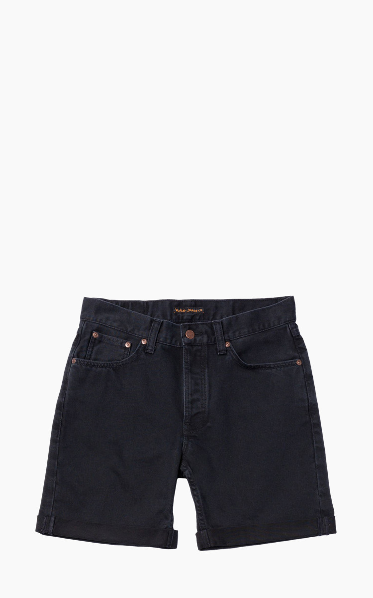 Nudie Jeans Josh Denim Shorts Aged Black Cultizm