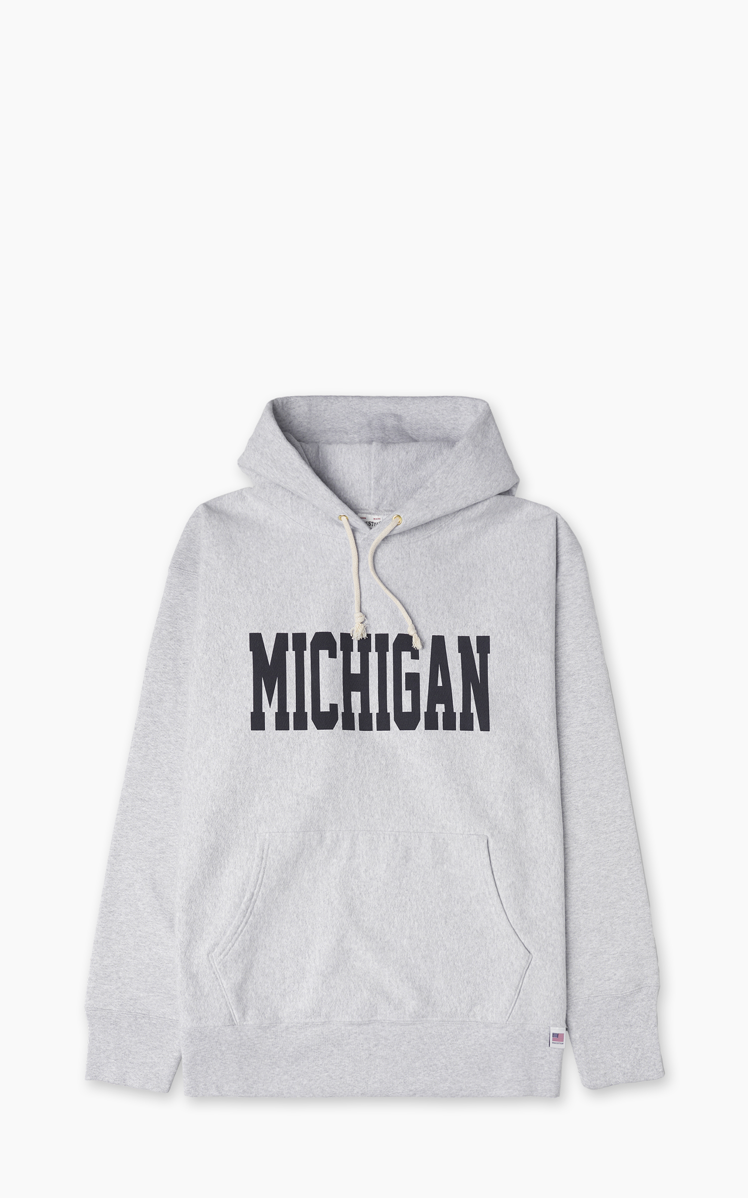 Houston U.S. Cotton R/V Hoodie Michigan Heather Grey | Cultizm
