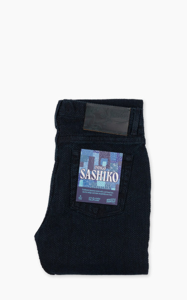 Naked &amp; Famous Denim Weird Guy Indigo Sashiko 12.5oz
