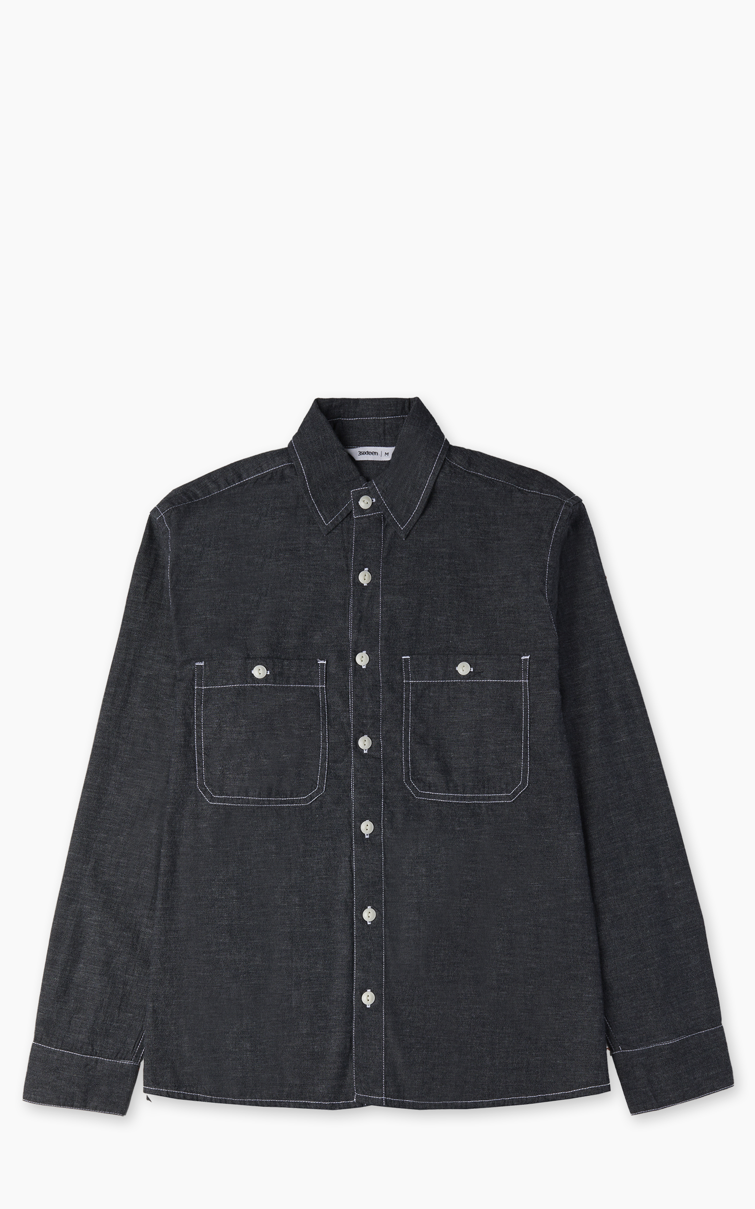 レビュー高評価商品 3sixteen Utility Shirt Chambray Black | Cultizm トップス