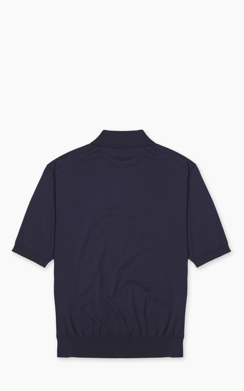 Kaptain Sunshine Cotton Knit Polo Shirt Navy | Cultizm