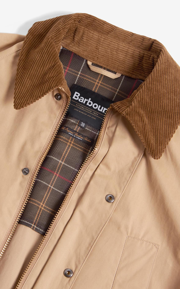 Barbour Peached Oversized Bedale Casual Jacket Stone | Cultizm Barbour Peached Oversized Bedale Casual Jacket Stone | Cultizm