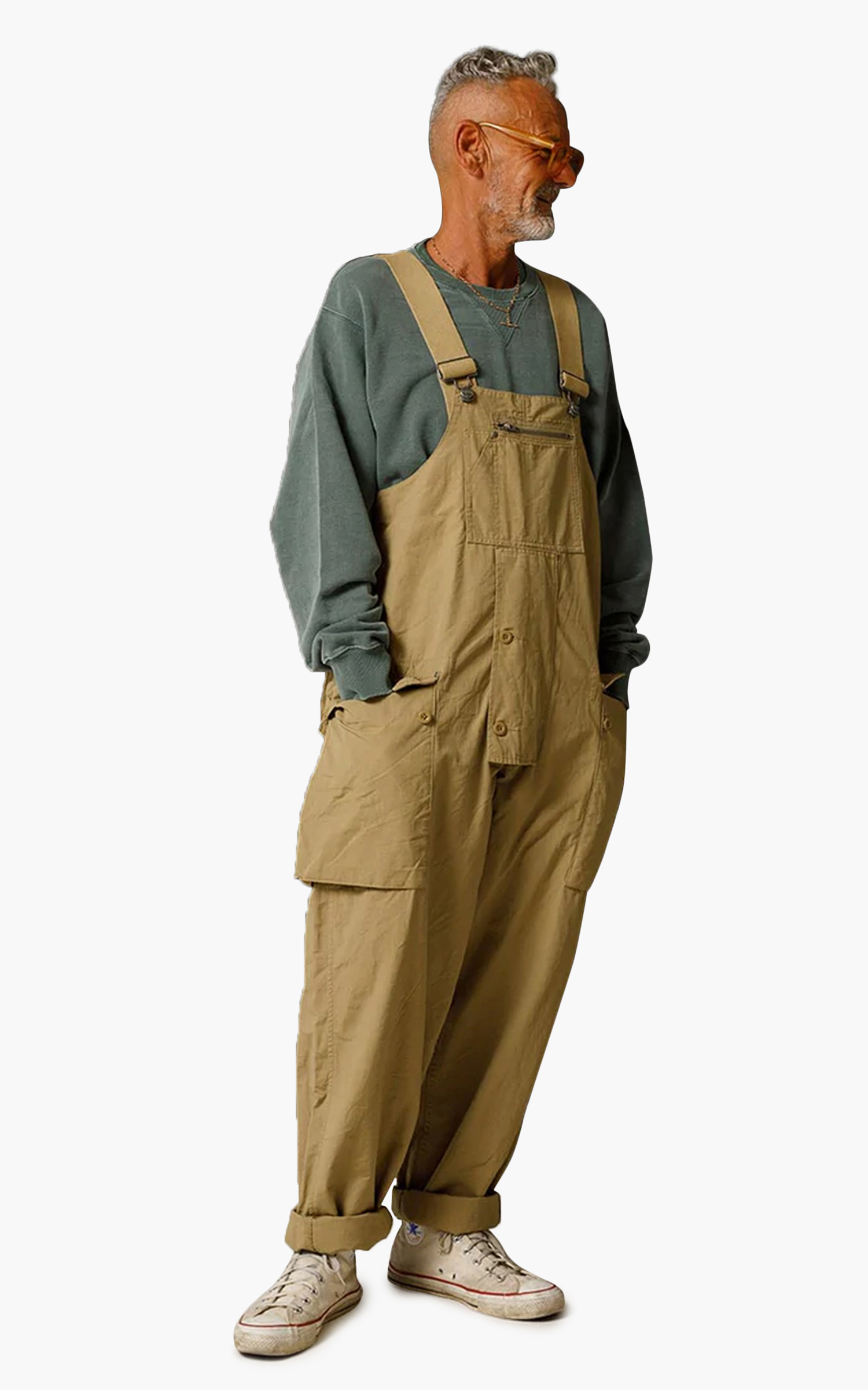 Nigel Cabourn Naval Dungaree Cotton Ripstop Tan | Cultizm