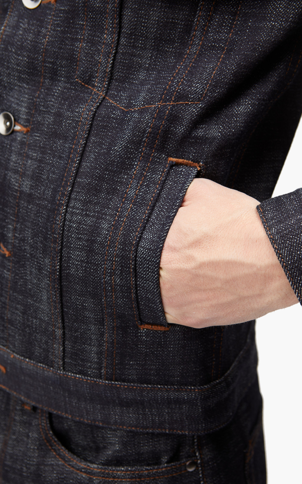 The Unbranded Brand UB970 Denim Jacket Heavyweight Big Slub