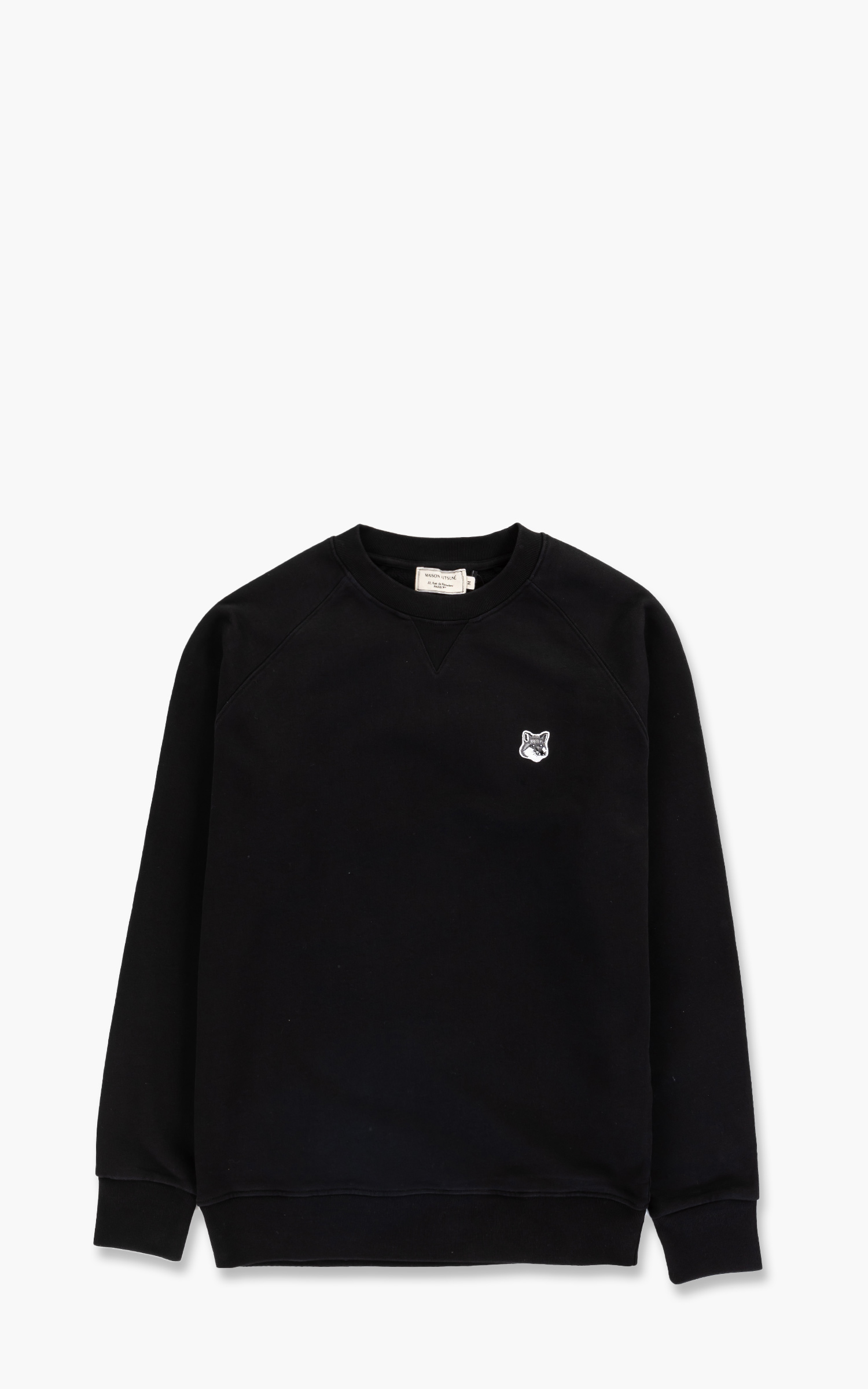 Maison Kitsuné Grey Fox Head Patch Classic Sweatshirt Black