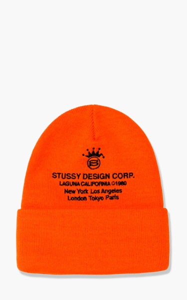 Stüssy Design Corp Cuff Beanie Orange