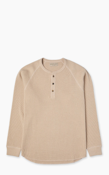 Wonder Looper Foxfibre® Heavyweight Waffle Henley Coyote 15