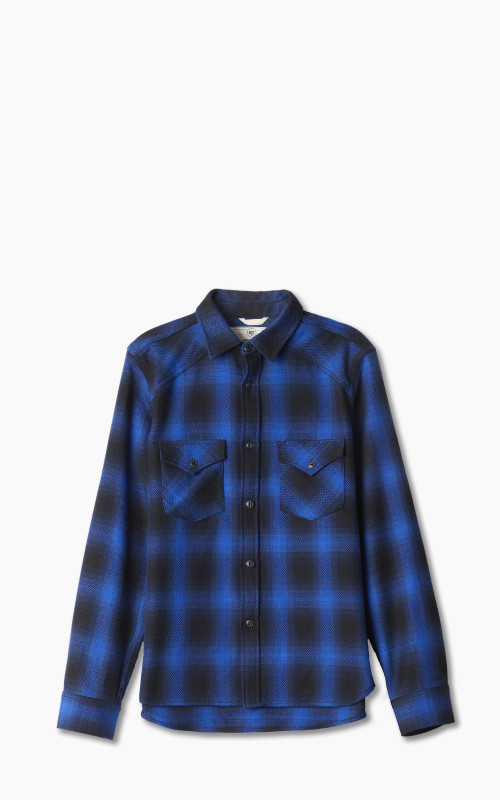 Rogue Territory Western Shirt Heavy HB Blue Plaid