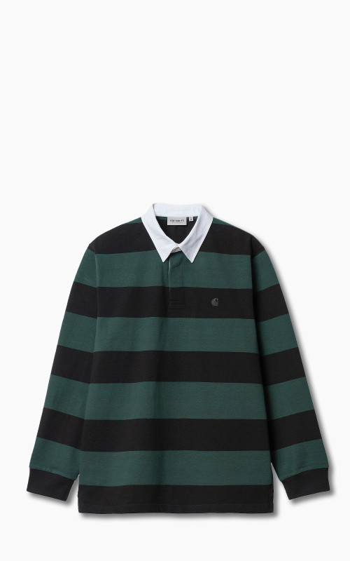 Carhartt WIP L/S Jagger Rugby Shirt Stripe Juniper