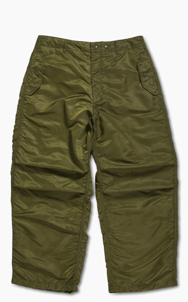 Engineered Garments Over Pant Flight Satin Nylon Olive