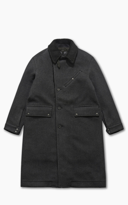Eastlogue Shearling Rider Coat Ash Black
