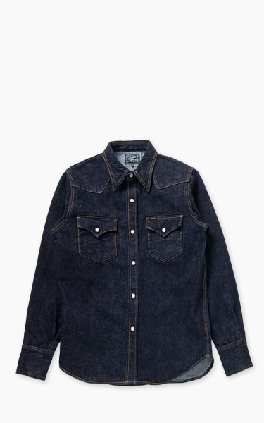 Studio D&#039;Artisan D5571 Selvedge Denim Western Shirt One Wash Indigo