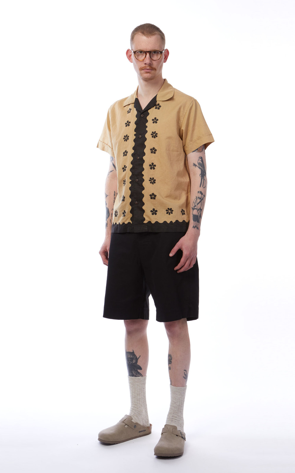 3sixteen Vacation Shirt Studio Floral Black/Tan | Cultizm
