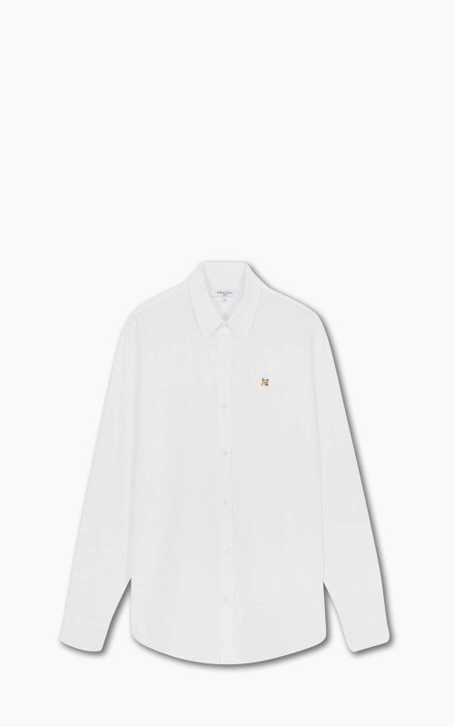 Maison Kitsuné Fox Head Embroidery Classic Shirt White