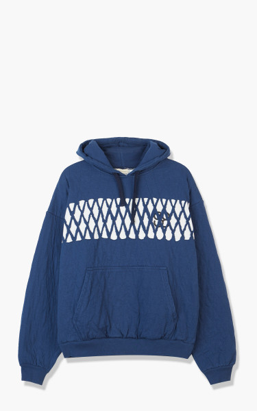 Stefan Cooke Quilted Jersey Hoodie Blue/White SCSS22JE13