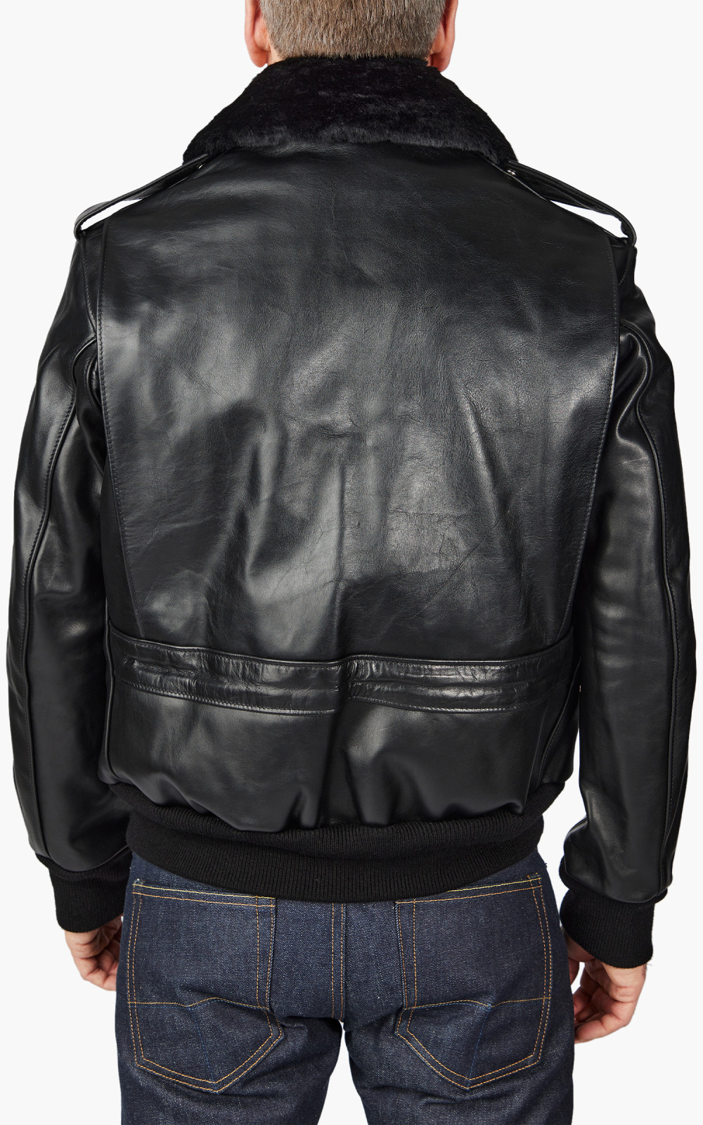 Schott NYC 184SM A-2 Leather Flight Jacket Black | Cultizm