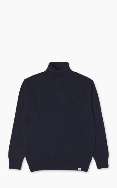 Merz b. Schwanen LOCT01 Roll Neck Pullover Wool Dark Navy