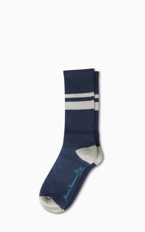 Merz b. Schwanen GS06 Socks Organic Cotton Blue/Nature