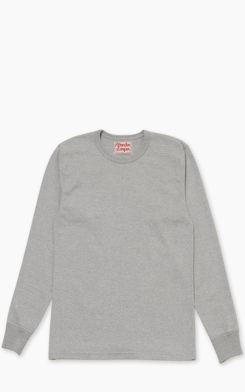 Wonder Looper Double Heavyweight Crewneck Longsleeve T-Shirt Heather Grey