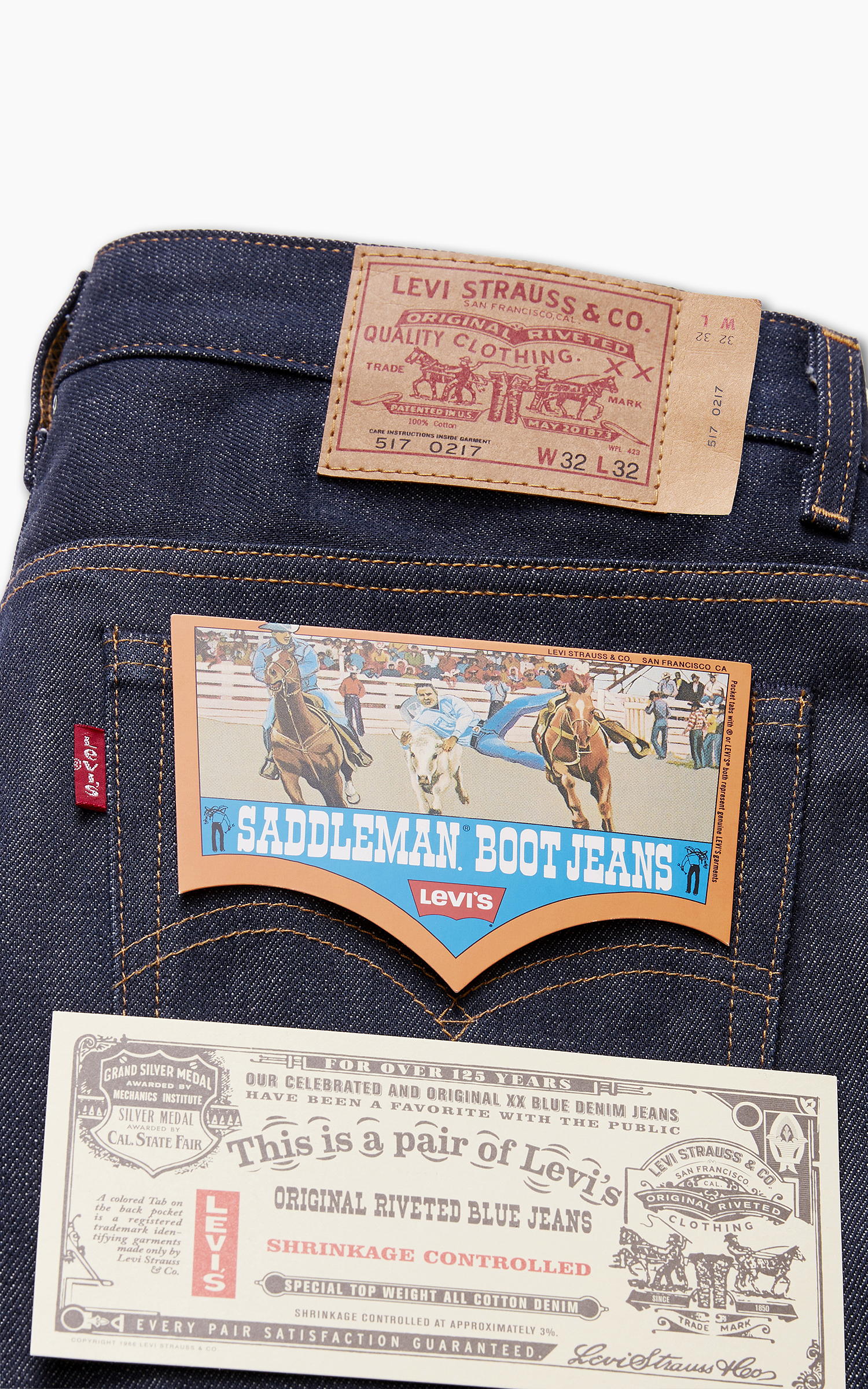 Levi s Vintage Clothing 1970s 517 Bootcut Jeans Indigo 12oz Cultizm