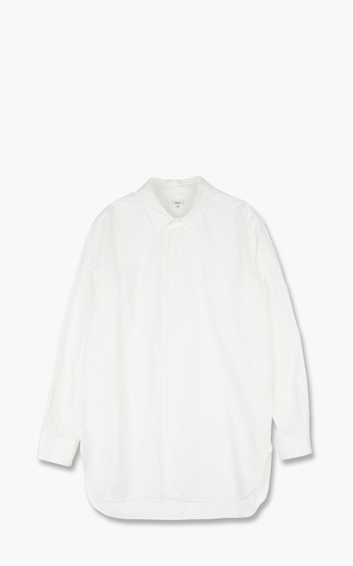 Scye Slub Cotton Poplin Shirt Off White 1121-33048-Off-White