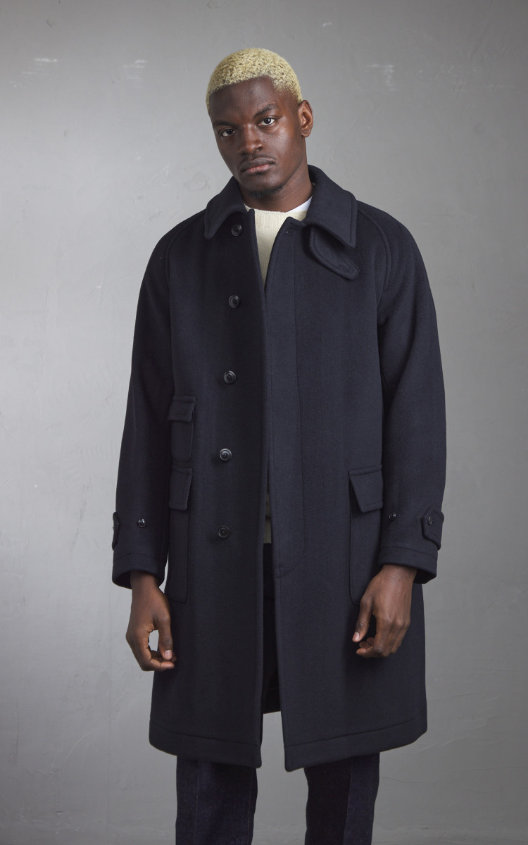 Kaptain Sunshine Traveller Coat Top Black | Cultizm