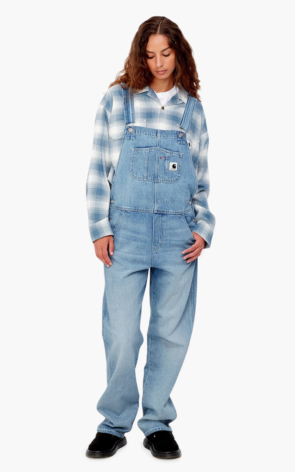 Carhartt workvest ブルー Sサイズ Carhartt WIP W' Bib Overall Straight, Blue | Official Online