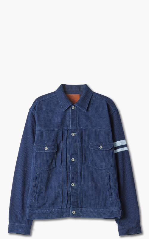 Momotaro Jeans MJK1050M23 Type 2 Jacket Sashiko Indigo