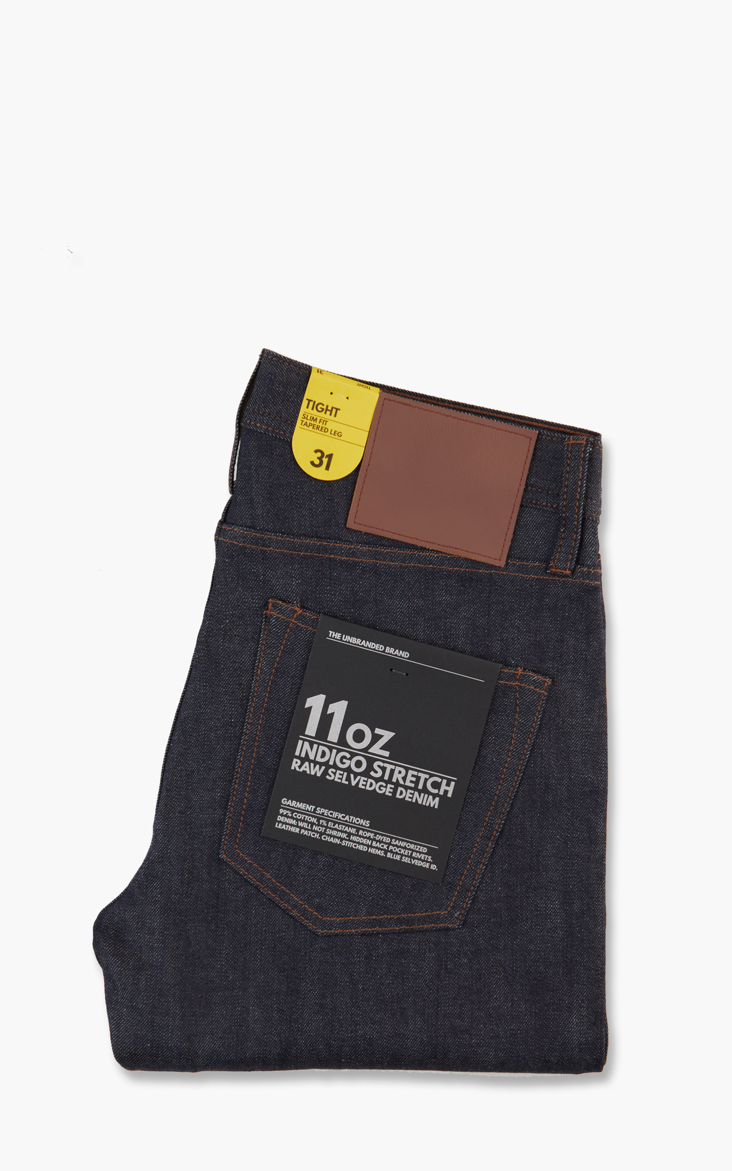 The Unbranded Brand UB422 Tight Fit Stretch Selvedge Indigo 11oz