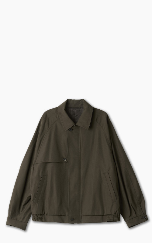 Oversized Harrington Zip Jacket Military Khaki