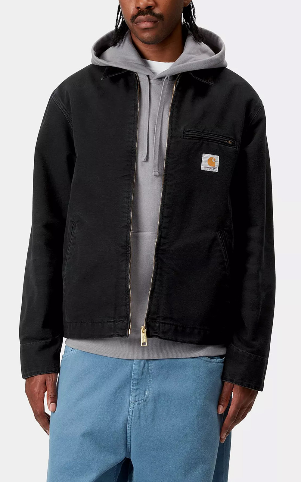 ジャケット・アウター Carhartt Dearborn Jacket black Carhartt WIP Detroit Jacket Dearborn Stone Canvas Black