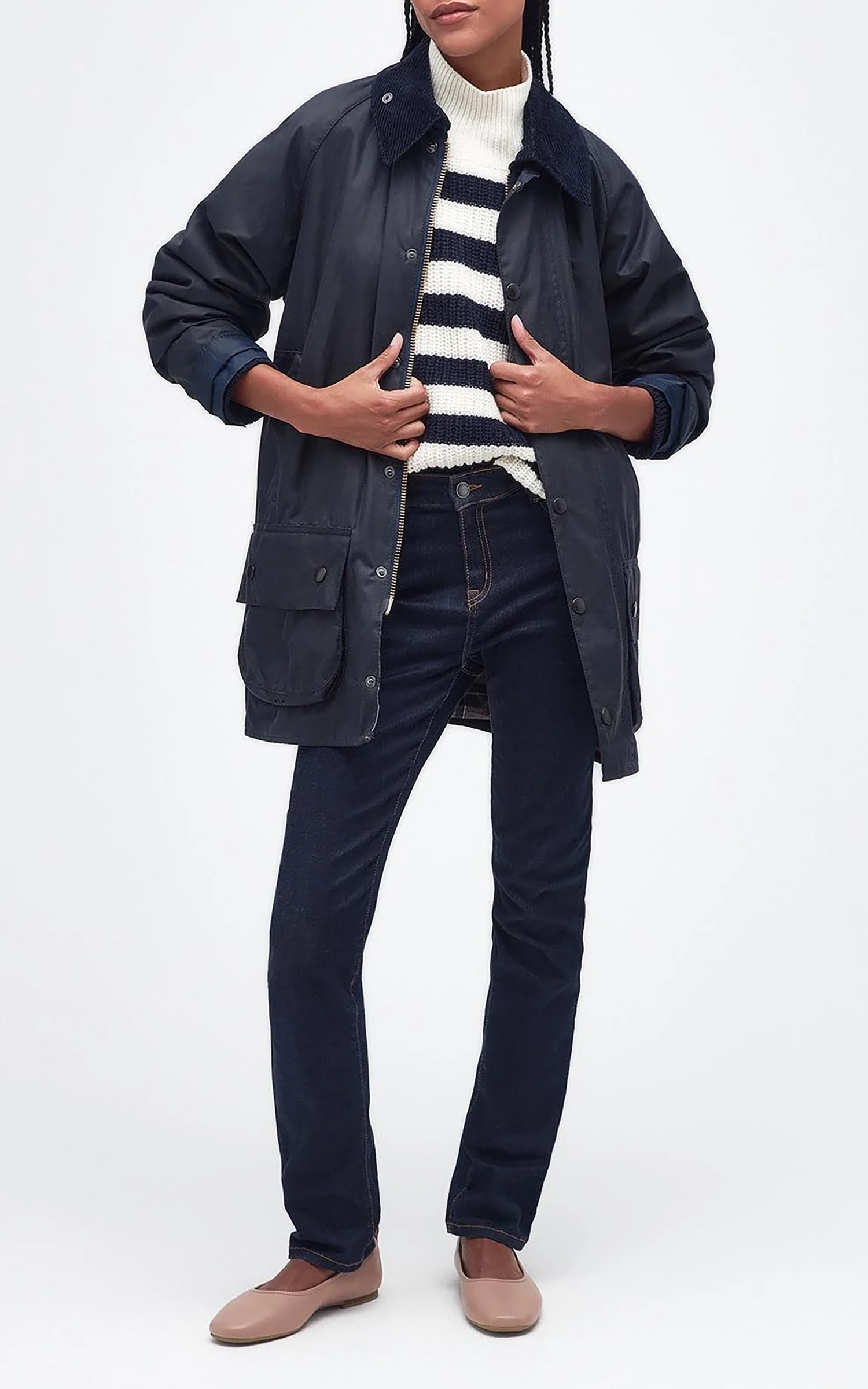 Barbour Beaufort Wax Jacket Navy Cultizm