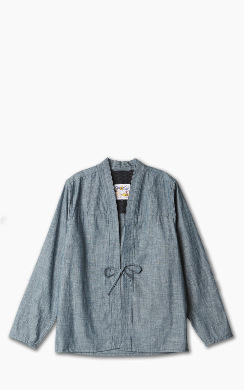 Naked & Famous Denim Kimono Shirt Chambray Rinsed Blue 5oz