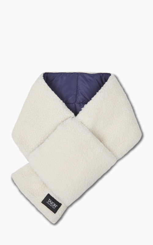 Taion Mountain Reversible Down x Boa Muffler Navy/Ivory