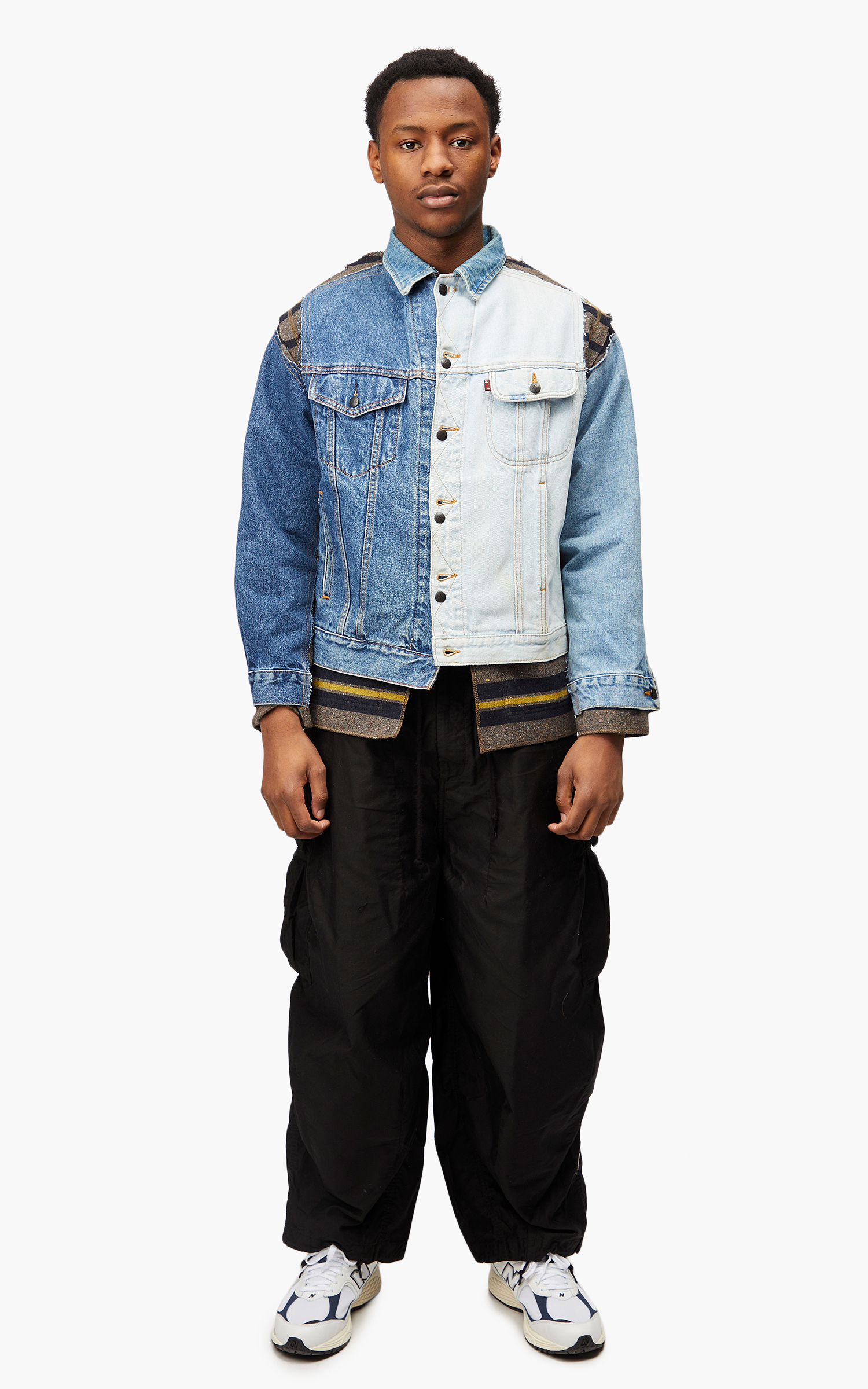 Needles Rebuild by Needles Jean Jacket Blanket Covered Reversible 