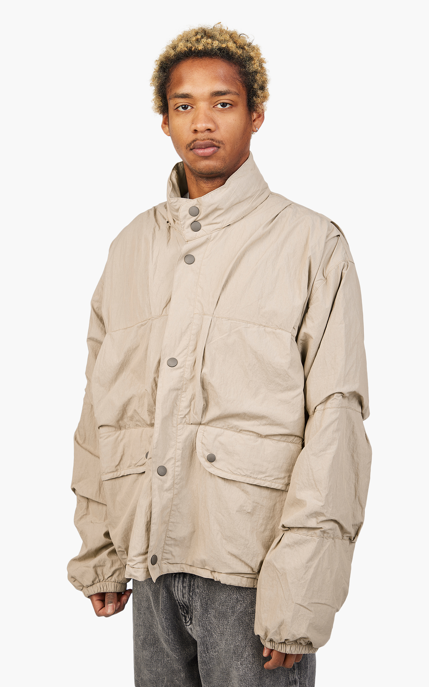 Our Legacy Exhale Puffa Metallic Sand Parachute Poplin | Cultizm