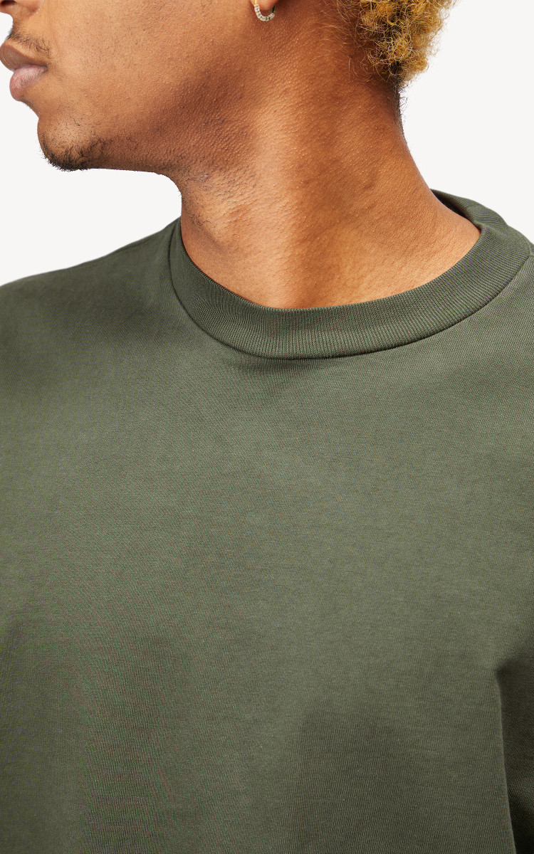CREEK L/S T-Shirt - White/Greem L トップス