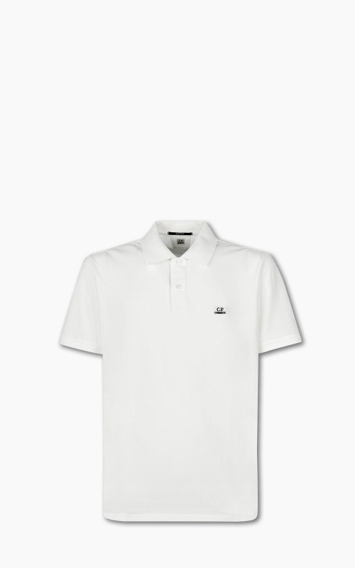 C.P. Company Stretch Piquet Polo Shirt Gauze White