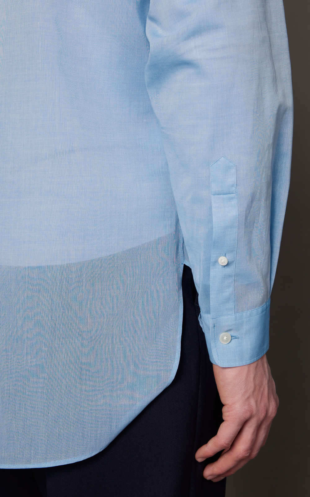 Auralee Hard Twist Finx Organdy Shirt Sax Blue Chambray Auralee Hard Twist Finx Organdy Shirt Sax Blue Chambray